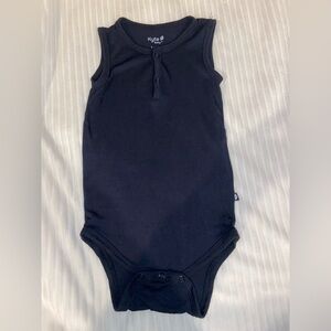 Kyte BABY Black Bodysuit Soft Knit Sleeveless